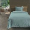 Parure Housse De Couette En Microfibre Lavée 140x200 Cm BOHEME Bleu Celadon, Par Intemporel -Plaid et couverture Soldes 53606092 1
