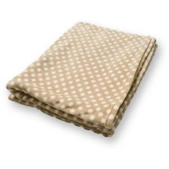 SOLEIL D'OCRE Plaid Polaire Imprimé 120x160 Cm POIS Taupe - Taupe