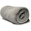 Couverture MICROFIBRE Polaire 220x240 Cm Gris Clair, Par Soleil D'ocre - Gris -Plaid et couverture Soldes 53606188 1