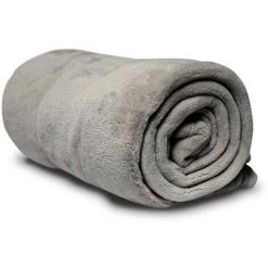 Couverture MICROFIBRE Polaire 220x240 Cm Gris Clair, Par Soleil D'ocre - Gris
