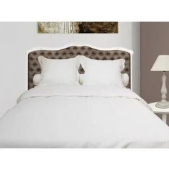 Parure De Housse De Couette 240x220 Cm En Percale EDEN Satin, Coloris Blanc - Blanc