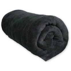 Couverture MICROFIBRE Polaire 220x240 Cm Noir, Par Soleil D'ocre - Noir