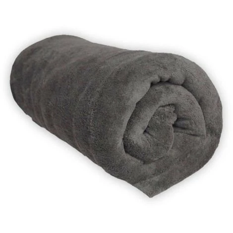 Couverture MICROFIBRE Polaire 180x220 Cm Gris Par Soleil D'ocre - Gris 3 Couverture MICROFIBRE Polaire 180x220 Cm Gris Par Soleil D'ocre - Gris