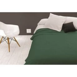 Jeté De Lit Ou Canapé 180x220 Cm ADELE Vert, Par Soleil D'ocre - Vert