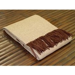 DAVID OLIVIER Plaid 130x170 Cm Luxe FANNY Marron - Marron