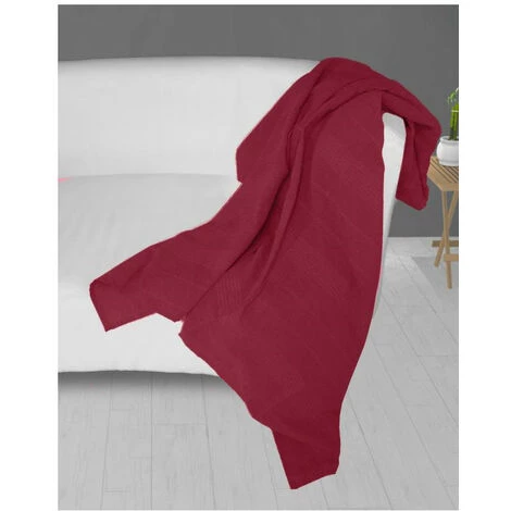 Plaid 140X200 Cm ADELE Framboise, Par Soleil D'ocre - Framboise 3 Plaid 140X200 Cm ADELE Framboise, Par Soleil D'ocre - Framboise