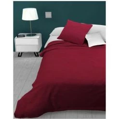 Jeté De Lit Ou Canapé 180x220 Cm ADELE Framboise , Par Soleil D'ocre - Framboise