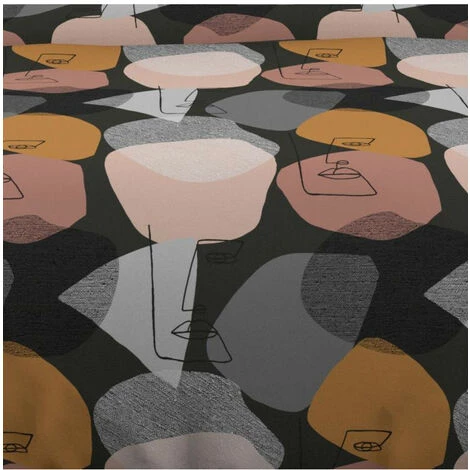 Parure Housse De Couette En Coton 57 Fils/cm2 240x220 Cm MODERN Gris, Par Soleil D'Ocre - Gris 5 Parure Housse De Couette En Coton 57 Fils/cm2 240x220 Cm MODERN Gris, Par Soleil D'Ocre - Gris – Image 3