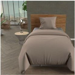 SOLEIL D'OCRE Jeté De Lit Matelassé 180x220 Cm LEO Taupe - Taupe