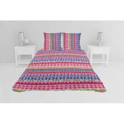 SOLEIL D'OCRE Couvre-lit Boutis Matelassé 220x240 Cm CLAUDE Avec 2 Taies D'oreiller - Multicolore