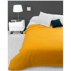 Jeté De Lit Ou Canapé 180x220 Cm ADELE Moutarde, Par Soleil D'ocre - Jaune