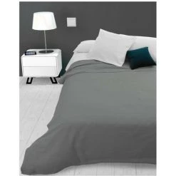 Jeté De Lit Ou Canapé 180x220 Cm ADELE Gris, Par Soleil D'ocre - Gris