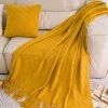 LIFCAUSAL Blanket Firm Soft Sofa Upholstery Blanket 50" X 60" Jaune Citron -Plaid et couverture Soldes 53643282 1