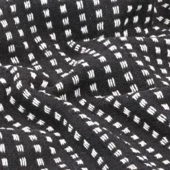 LANGRAY Couverture Coton à Carrés 125 X 150 Cm Noir Maison & Jardin -Plaid et couverture Soldes 53826309 2