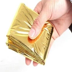 Couverture Survie 4 Pack 210 X 160 Cm Couverture De Survie D'urgence Couverture De Survie Camping Or/Argent Parfaite Pour Les Marathons De Survie En Plein Air Ou Les Premiers Soins,Macaron -Plaid et couverture Soldes 53912469 4