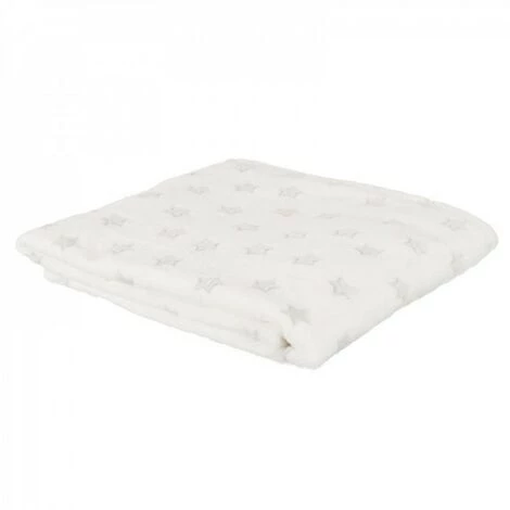 JARDIRICODECO Plaid Phosphorescent Etoile Blanc 120x150cm 5 JARDIRICODECO Plaid Phosphorescent Etoile Blanc 120x150cm – Image 3