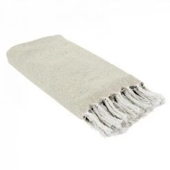 JARDIRICODECO Plaid Jacquard Beige 125x150cm -Plaid et couverture Soldes 53960410 3