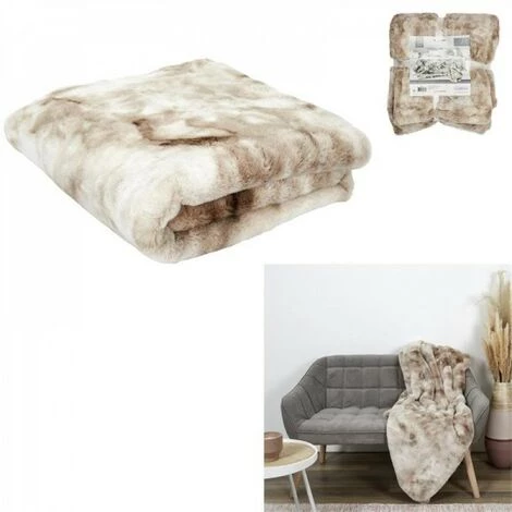 JARDIRICODECO Plaid Imit Fourrure Opulence Marron 140x200cm 3 JARDIRICODECO Plaid Imit Fourrure Opulence Marron 140x200cm