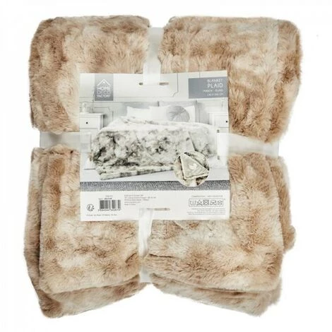 JARDIRICODECO Plaid Imit Fourrure Opulence Marron 140x200cm 4 JARDIRICODECO Plaid Imit Fourrure Opulence Marron 140x200cm – Image 2