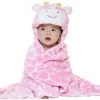 ALMI Serviette à Capuche Pour Bébé Couverture De Flanelle Douce Et Chaude Peignoir Conception Des Animaux Serviette Poncho Pour Bébés Garçons Filles -Plaid et couverture Soldes 54024073 1