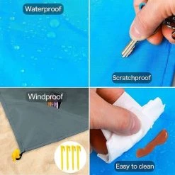 210x200cm Tapis De Plage, Tapis De Pique-Nique Portable, Avec 4 Clous De Fixation Et 1 Mousqueton, Adapté à La Plage, Camping, Pique-Nique, Voyage, Randonnée, Parc, Jardin,Starlight 9 210x200cm Tapis De Plage, Tapis De Pique-Nique Portable, Avec 4 Clous De Fixation Et 1 Mousqueton, Adapté à La Plage, Camping, Pique-Nique, Voyage, Randonnée, Parc, Jardin,Starlight -Plaid et couverture Soldes 54077826 3