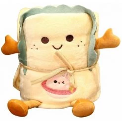 HAPPYSHOPPING Couverture En Peluche à Rouleau Couverture De Canapé Mignon Cartoon Rangement Déjeuner Couette, Pink Rabbit 90*115cm - Pink Rabbit 90*115cm