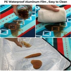 DECKON Couverture De Pique-nique 200 X 200 Cm, étanche, Tapis De Pique-nique Avec Poignée De Transport, Polaire Isolée Thermiquement, étanche, Couverture De Plage Pour Camping, Pique-nique, Voyage 10 DECKON Couverture De Pique-nique 200 X 200 Cm, étanche, Tapis De Pique-nique Avec Poignée De Transport, Polaire Isolée Thermiquement, étanche, Couverture De Plage Pour Camping, Pique-nique, Voyage -Plaid et couverture Soldes 54457814 4