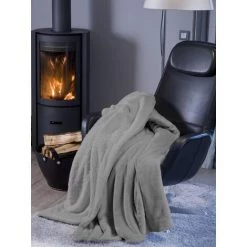 CALITEX Plaid Sherpa Gris 130 X 150 Cm