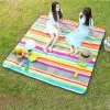 DONTODENT Couverture De Pique-Nique Portable, Tapis De Tente Tapis De Plage De Jardin, Imperméable Anti Sable Et étanche à L'humidité,Quilles épaissies 200*200cm Flocage -Plaid et couverture Soldes 54692744 1