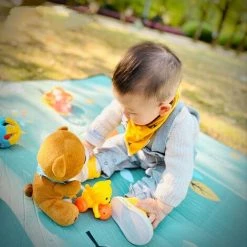 DONTODENT Couverture De Pique-Nique Portable, Tapis De Tente Tapis De Plage De Jardin, Imperméable Anti Sable Et étanche à L'humidité,Quilles épaissies 200*200cm Flocage -Plaid et couverture Soldes 54692744 2