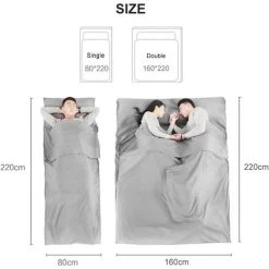DECKON Sac De Couchage Double Doux Double Drap De Couchage Coton Sac De Couchage Chaud Drap De Voyage Léger Pour Hôtel Voyage En Plein Air Camping (Gris, Double) 8 DECKON Sac De Couchage Double Doux Double Drap De Couchage Coton Sac De Couchage Chaud Drap De Voyage Léger Pour Hôtel Voyage En Plein Air Camping (Gris, Double) -Plaid et couverture Soldes 54720702 2