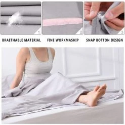 DECKON Sac De Couchage Double Doux Double Drap De Couchage Coton Sac De Couchage Chaud Drap De Voyage Léger Pour Hôtel Voyage En Plein Air Camping (Gris, Double) 10 DECKON Sac De Couchage Double Doux Double Drap De Couchage Coton Sac De Couchage Chaud Drap De Voyage Léger Pour Hôtel Voyage En Plein Air Camping (Gris, Double) -Plaid et couverture Soldes 54720702 4