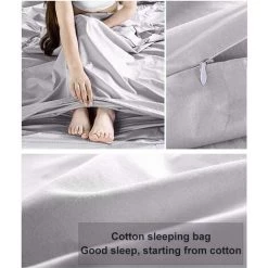 DECKON Sac De Couchage Double Doux Double Drap De Couchage Coton Sac De Couchage Chaud Drap De Voyage Léger Pour Hôtel Voyage En Plein Air Camping (Gris, Double) 11 DECKON Sac De Couchage Double Doux Double Drap De Couchage Coton Sac De Couchage Chaud Drap De Voyage Léger Pour Hôtel Voyage En Plein Air Camping (Gris, Double) -Plaid et couverture Soldes 54720702 5