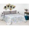 BARONI HOME Baroni Microfibre De Luxe De Printemps De Luxe. Été Double Couette 260x260 Cm - Fleurs Bleues 1 BARONI HOME Baroni Microfibre De Luxe De Printemps De Luxe. Été Double Couette 260x260 Cm - Fleurs Bleues -Plaid et couverture Soldes 54729703 1