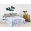 Baroni Home Couette Printemps Microfibre Lits Couvre-lit. Double Quilt D'été 250x250 Cm - Fleurs Bleues -Plaid et couverture Soldes 54729755 1