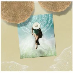 BENOBBY KIDS Couverture De Plage Soyeuse Et Douce Bohème Résistante Au Sable Avec Coins Et Poches En Filet Pour Fête Sur La Plage, Voyage, Camping Et Festival De Musique En Plein Air, Mandala Violet Orange -Plaid et couverture Soldes 54893480 3