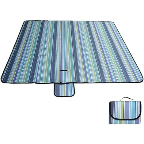 ZHUOXUAN Couverture De Pique-nique - Imperméable - Grand Et Compact - Sans Sable - Séchage Rapide - En Nylon - Léger - 198,1 X 198,1 Cm 3 ZHUOXUAN Couverture De Pique-nique - Imperméable - Grand Et Compact - Sans Sable - Séchage Rapide - En Nylon - Léger - 198,1 X 198,1 Cm