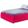 Jupe De Lit Élastique Rose Rouge 150x200x40cm FUIENKO