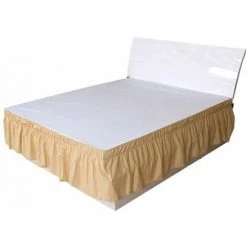 Jupe De Lit Stretch Jaune 180x200x40cm FUIENKO