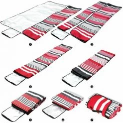 Gizcam Couverture De Pique-nique Portable Imperméable 200 X 200 Cm,Tapis Sable De Plage,Tapis De Plage Léger Tapis De Picnic Lavable Pour Camping, Plage, Jardin, Parc, BBQ, Randonnée, Rouge Et Bleu -Plaid et couverture Soldes 55298804 3