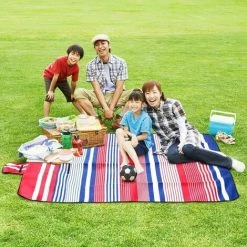Gizcam Couverture De Pique-nique Portable Imperméable 200 X 200 Cm,Tapis Sable De Plage,Tapis De Plage Léger Tapis De Picnic Lavable Pour Camping, Plage, Jardin, Parc, BBQ, Randonnée, Rouge Et Bleu -Plaid et couverture Soldes 55298804 4
