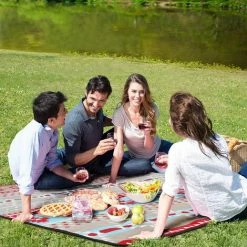 Gizcam Couverture De Pique-Nique, Couverture Tapis Pliable, Imperméable Et Portable, Tapis De Plage Pour Camping, Voyage, Plage, Jardin, à 6 à 10 Personnes, 300 X 200 Cm -Plaid et couverture Soldes 55298917 4