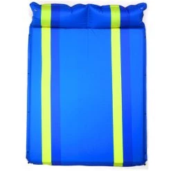 ZHUOXUAN 190 * 132 * 3cm Coussin Gonflable Tapis De Pique-Nique, Grand Tapis De Plage, Tapis De Tente Étanche À L'humidité, Couverture Pliable Imperméable, Composé De Trois Couches, Avec Poignées, Convient Au Camping, Voyage, Plage, Nappe De Jardin, Bleu