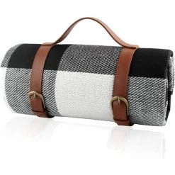 ZHUOXUAN Esportic Couverture Tapis De Pique-Nique, Tapis De Plage, 200 X 200 Cm Couverture Picnic, Couverture Tapis De Pique-Nique Imperméable Résistant à L'humidité Pliable Portable Avec Des Poignées