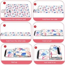 ZHUOXUAN Couverture De Pique-Nique 200x150cm, Imperméable Pliable Tapis De Plage Avec Poignée, Portable Lavable Tapis De Pique-Nique Couverture De Plage Pour Camping Voyage, 4 à 6 Personnes (Flamant) -Plaid et couverture Soldes 55313820 5