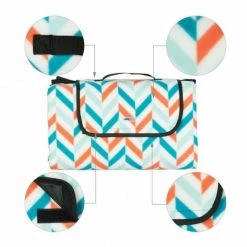 JARDIBRICODECO Couverture Pique-nique Motif Zigzag -Plaid et couverture Soldes 55316670 3
