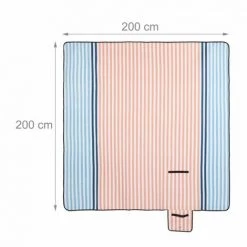 JARDIBRICODECO Couverture Pique-nique Polaire Rayée -Plaid et couverture Soldes 55316686 4
