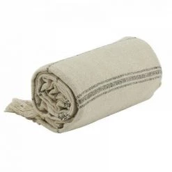 JARDIBRICODECO Plaid à Rayures En Coton -Plaid et couverture Soldes 55334603 3