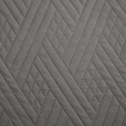 UNIVERS DECOR Couvre Lit Boutis 7 Pièces Uni "piquage Métro" Acier -Plaid et couverture Soldes 55483744 2