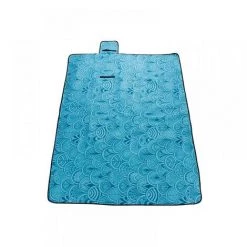 THSINDE Couverture Pique Nique Impermeable 200x150,Nappe Exterieur Plaid Pique-Nique Tapis Picnic Lavable Pour Camping,Parc,Cour - Picnic Blanket Pliable Avec Poignée(Paon Bleu) -Plaid et couverture Soldes 55491928 4